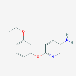 molecular formula C14H16N2O2 B1403116 6-(3-异丙氧基苯氧基)吡啶-3-基胺 CAS No. 1311137-94-6