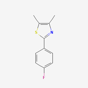 molecular formula C11H10FNS B1403119 2-(4-氟苯基)-4,5-二甲基噻唑 CAS No. 788821-32-9