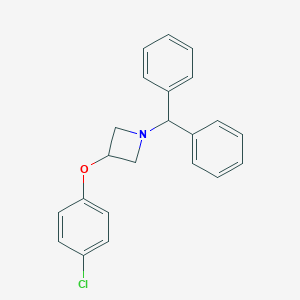 molecular formula C22H20ClNO B140312 1-Benzhydryl-3-(4-chlorophenoxy)azetane CAS No. 132924-45-9