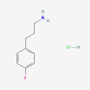 molecular formula C9H13ClFN B1403122 3-(4-Fluorophenyl)propan-1-amine hydrochloride CAS No. 1260761-73-6