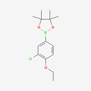 molecular formula C14H20BClO3 B14031232 2-(3-Chloro-4-ethoxyphenyl)-4,4,5,5-tetramethyl-1,3,2-dioxaborolane 