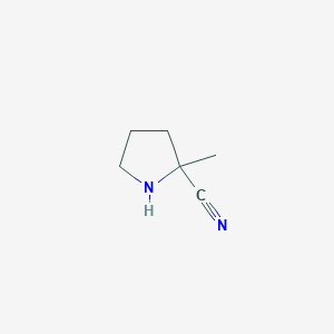 molecular formula C6H10N2 B14031255 2-Cyano-2-methylpyrrolidine CAS No. 42457-13-6