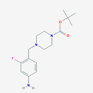 molecular formula C16H24FN3O2 B14031275 tert-Butyl 4-(4-amino-2-fluorobenzyl)piperazine-1-carboxylate 