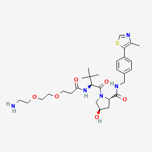 molecular formula C29H43N5O6S B14031301 (S,R,S)-Ahpc-peg2-amine 