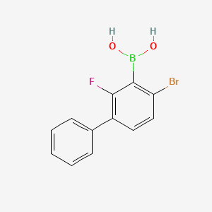 molecular formula C12H9BBrFO2 B14031323 (4-Bromo-2-fluoro-[1,1'-biphenyl]-3-yl)boronic acid 
