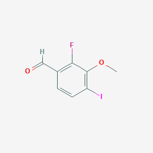 molecular formula C8H6FIO2 B14031324 2-Fluoro-4-iodo-3-methoxybenzaldehyde 