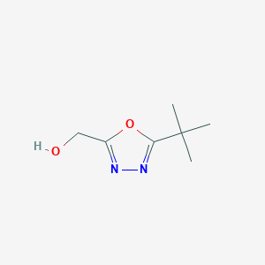 molecular formula C7H12N2O2 B14031330 1,3,4-Oxadiazole-2-methanol, 5-(1,1-dimethylethyl)- CAS No. 1083424-16-1