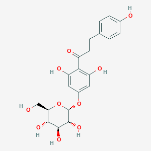 molecular formula C21H24O10 B14031346 1-[2,6-dihydroxy-4-[(2R,3R,4S,5S,6R)-3,4,5-trihydroxy-6-(hydroxymethyl)oxan-2-yl]oxyphenyl]-3-(4-hydroxyphenyl)propan-1-one 