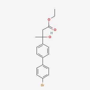 molecular formula C18H19BrO3 B14031357 Ethyl 3-(4'-bromo-[1,1'-biphenyl]-4-yl)-3-hydroxybutanoate 