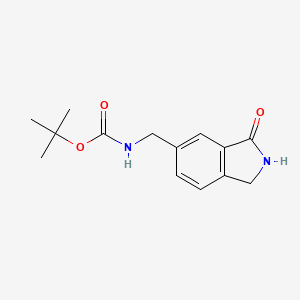 molecular formula C14H18N2O3 B1403136 tert-Butyl ((3-oxoisoindolin-5-yl)methyl)carbamate CAS No. 1312536-57-4