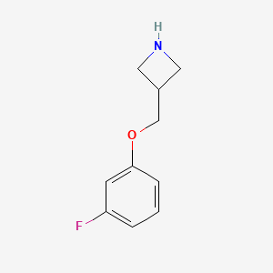 molecular formula C10H12FNO B1403137 3-[(3-Fluorophenoxy)methyl]azetidine CAS No. 1332301-01-5