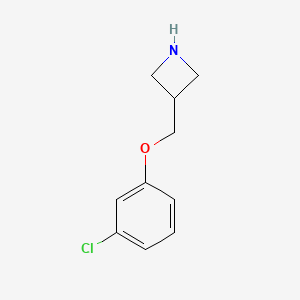 molecular formula C10H12ClNO B1403138 3-[(3-Chlorophenoxy)methyl]azetidine CAS No. 1332301-04-8