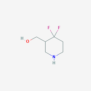 molecular formula C6H11F2NO B1403139 (4,4-Difluoropiperidin-3-yl)methanol CAS No. 1331823-62-1