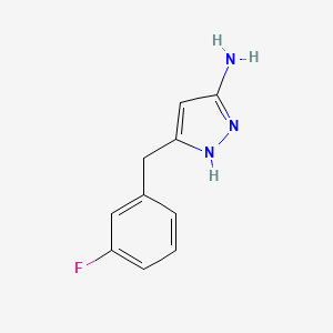 molecular formula C10H10FN3 B14031402 3-(3-Fluorobenzyl)-1H-pyrazol-5-amine 
