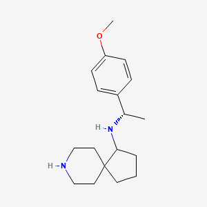 molecular formula C18H28N2O B14031414 N-((S)-1-(4-Methoxyphenyl)ethyl)-8-azaspiro[4.5]decan-1-amine 