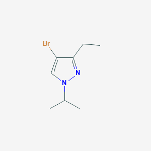 molecular formula C8H13BrN2 B14031433 4-bromo-3-ethyl-1-(propan-2-yl)-1H-pyrazole 