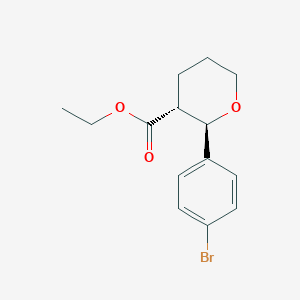 (2R,3R)-ethyl 2-(4-bromophenyl)tetrahydro-2H-pyran-3-carboxylate