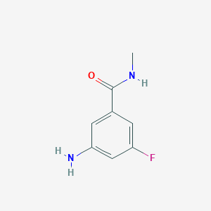 molecular formula C8H9FN2O B1403145 3-amino-5-fluoro-N-methylbenzamide CAS No. 1332300-70-5
