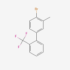 molecular formula C14H10BrF3 B14031454 4'-Bromo-3'-methyl-2-(trifluoromethyl)-1,1'-biphenyl 