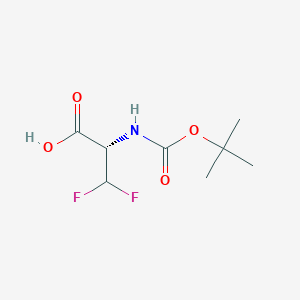 molecular formula C8H13F2NO4 B14031470 (S)-2-((tert-Butoxycarbonyl)amino)-3,3-difluoropropanoic acid CAS No. 2350284-22-7