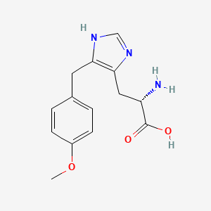 molecular formula C14H17N3O3 B14031479 (S)-2-Amino-3-(5-(4-methoxybenzyl)-1H-imidazol-4-YL)propanoic acid 