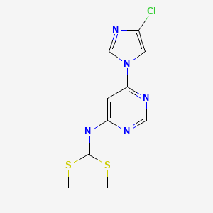 molecular formula C10H10ClN5S2 B14031481 Dimethyl (6-(4-chloro-1H-imidazol-1-yl)pyrimidin-4-yl)carbonimidodithioate 