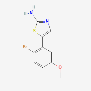 molecular formula C10H9BrN2OS B14031531 5-(2-Bromo-5-methoxyphenyl)thiazol-2-amine 