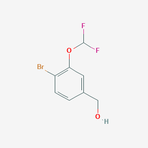molecular formula C8H7BrF2O2 B1403155 [4-Bromo-3-(difluoromethoxy)phenyl]methanol CAS No. 1331943-89-5