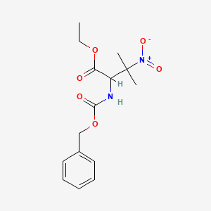 molecular formula C15H20N2O6 B14031550 Ethyl2-(((benzyloxy)carbonyl)amino)-3-methyl-3-nitrobutanoate 