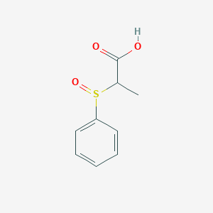 molecular formula C9H10O3S B14031583 2-(Phenylsulfinyl)propanoic acid 