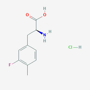 molecular formula C10H13ClFNO2 B14031608 (S)-2-Amino-3-(3-fluoro-4-methylphenyl)propanoic acid hydrochloride 