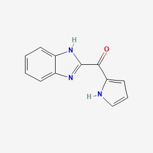 molecular formula C12H9N3O B14031610 1h-Benzimidazol-2-Yl(1h-Pyrrol-2-Yl)methanone 