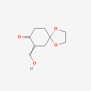 molecular formula C9H12O4 B1403163 7-(Hydroxymethylene)-1,4-dioxaspiro-[4.5]decan-8-one CAS No. 115215-91-3