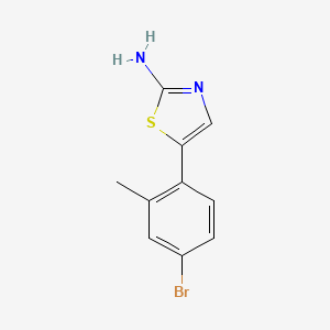 molecular formula C10H9BrN2S B14031637 5-(4-Bromo-2-methylphenyl)thiazol-2-amine 