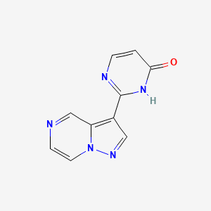 molecular formula C10H7N5O B1403164 2-(Pyrazolo[1,5-a]pyrazin-3-yl)pyrimidin-4-ol CAS No. 1330043-96-3