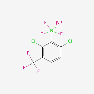 molecular formula C7H2BCl2F6K B14031655 Potassium (2,6-dichloro-3-(trifluoromethyl)phenyl)trifluoroborate 