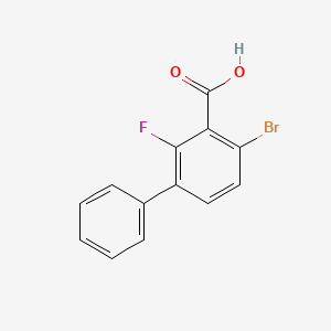 molecular formula C13H8BrFO2 B14031658 4-Bromo-2-fluoro-[1,1'-biphenyl]-3-carboxylic acid 