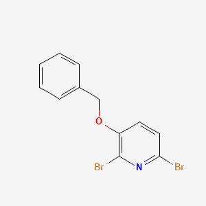 molecular formula C12H9Br2NO B14031665 3-(Benzyloxy)-2,6-dibromopyridine 