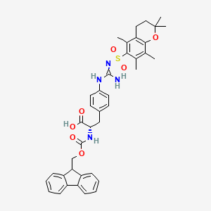 molecular formula C39H42N4O7S B14031676 Fmoc-Phe(4-Guad-Pmc)-OH 