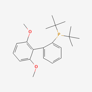 molecular formula C22H31O2P B1403168 Di-tert-butyl(2',6'-dimethoxy-[1,1'-biphenyl]-2-yl)phosphine CAS No. 819867-21-5