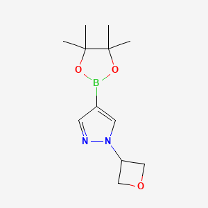 molecular formula C12H19BN2O3 B1403169 1-(oxetan-3-yl)-4-(4,4,5,5-tetramethyl-1,3,2-dioxaborolan-2-yl)-1H-pyrazole CAS No. 1339890-99-1