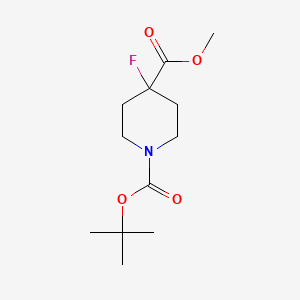 molecular formula C12H20FNO4 B1403171 1-Tert-butyl 4-methyl 4-fluoropiperidine-1,4-dicarboxylate CAS No. 1048994-21-3