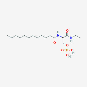 molecular formula C17H35N2O6P B14031783 (S)-2-Dodecanamido-3-(ethylamino)-3-oxopropyl dihydrogen phosphate CAS No. 2007910-51-0