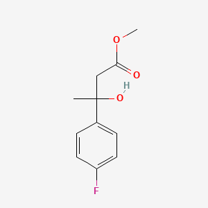 molecular formula C11H13FO3 B14031810 Methyl 3-(4-fluorophenyl)-3-hydroxybutanoate 