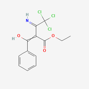 molecular formula C13H12Cl3NO3 B14031829 ethyl (2E)-4,4,4-trichloro-2-[hydroxy(phenyl)methylidene]-3-iminobutanoate CAS No. 1129265-51-5