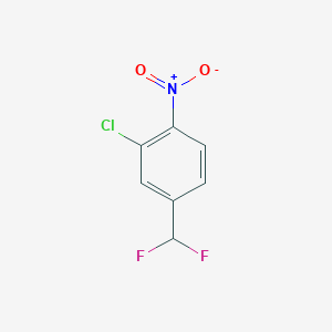 molecular formula C7H4ClF2NO2 B14031860 2-Chloro-4-(difluoromethyl)-1-nitrobenzene 