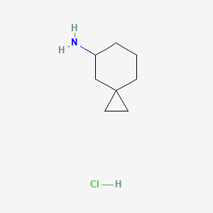 molecular formula C8H16ClN B1403189 Spiro[2.5]octan-5-amine hydrochloride CAS No. 1228449-89-5
