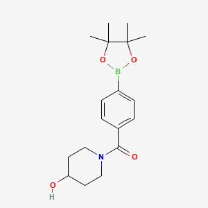 (4-Hydroxypiperidin-1-YL)(4-(4,4,5,5-tetramethyl-1,3,2-dioxaborolan-2-YL)phenyl)methanone