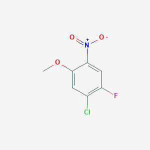 molecular formula C7H5ClFNO3 B14031957 1-Chloro-2-fluoro-5-methoxy-4-nitrobenzene 