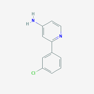 molecular formula C11H9ClN2 B1403196 2-(3-Chlorophenyl)pyridin-4-amine CAS No. 1350648-31-5
